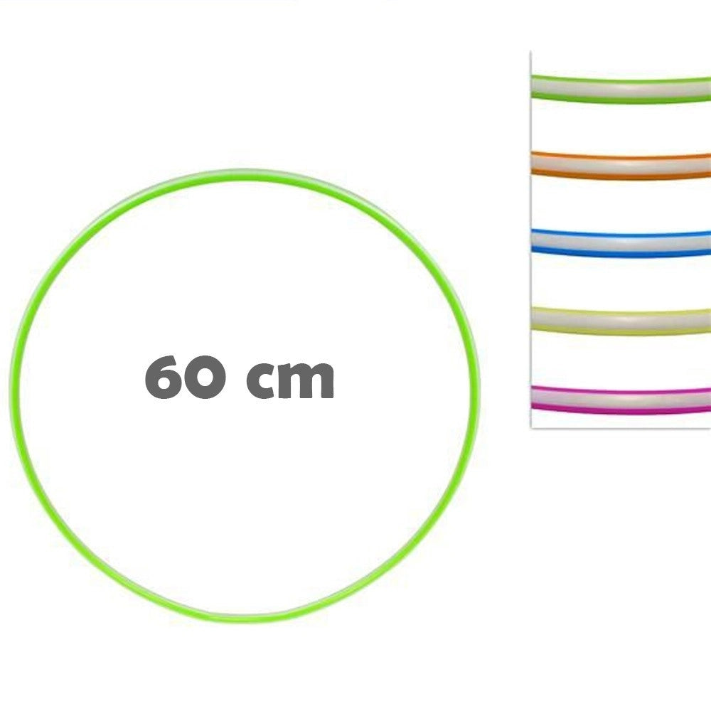Trade Shop - Hula Hoop Cerchio Anello 60 Cm Ginnastica Sport Bambini Colori Random 2 Pezzi -