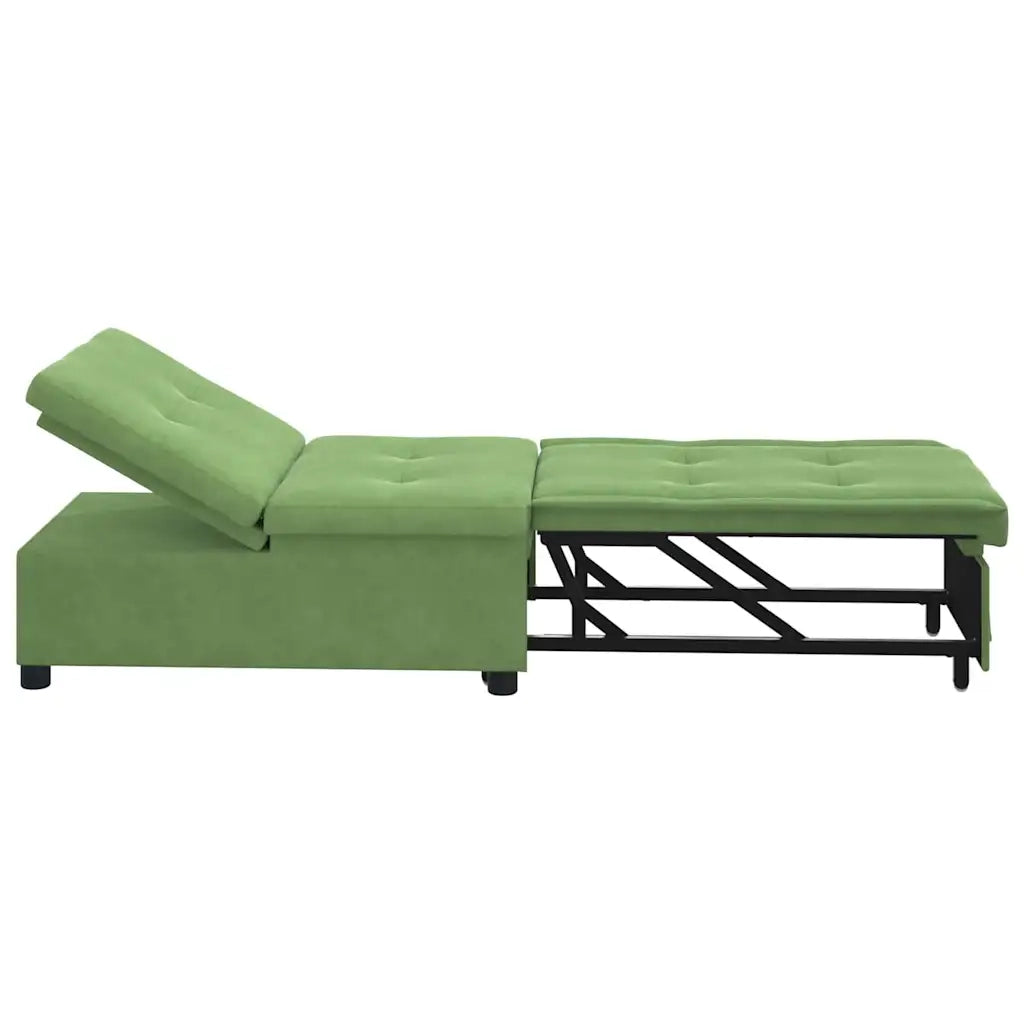 Divano letto Verde chiaro 194 x 67 x 82 cm Velluto 42008597