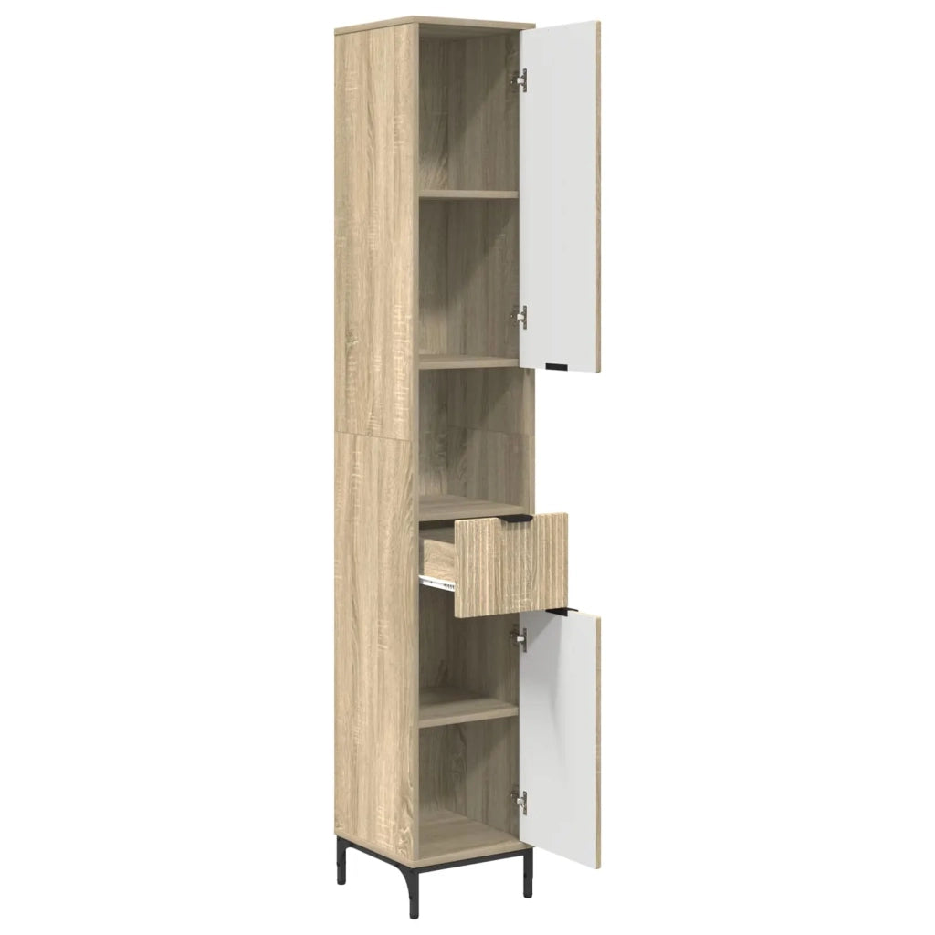 Mobile da Bagno con cassetto Rovere Sonoma 31,5 x 33 x 190 cm 883406