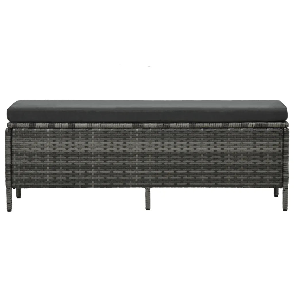 Set Divani da Giardino 3 pz con Cuscini in Polyrattan Grigio 48155