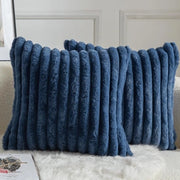 Cuscini morbidi - Decorativi - 2 pezzi - Blu - Pizzo in plastica - 30x50 cm