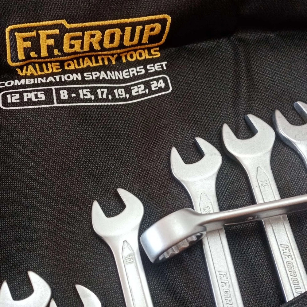 Ff group chiavi combinate serie di 12 pezzi materiale cromo vanadio