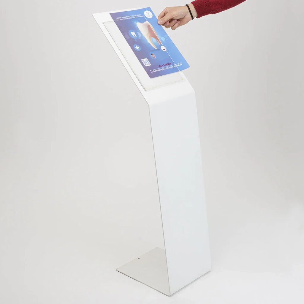 Leggio in metallo verniciato bianco - Non personalizzato