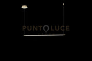 SOSPENSIONE GENIUS ORIZZONTALE  ORO LED 3000K 1030LM 20W DIMMERABILE L.120CM