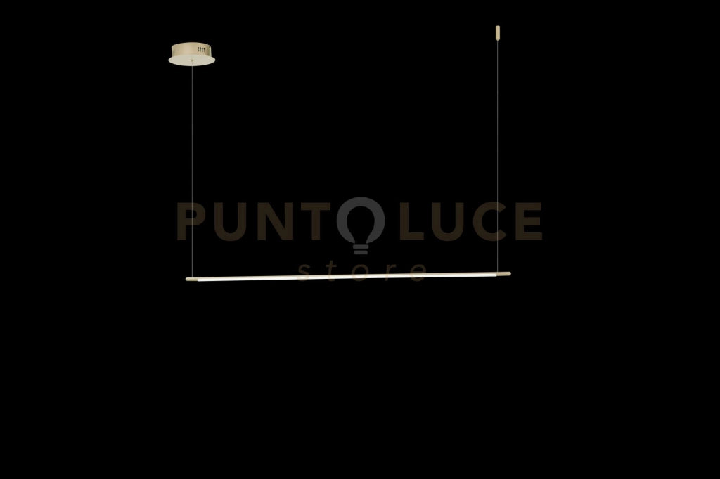 SOSPENSIONE GENIUS ORIZZONTALE  ORO LED 3000K 1030LM 20W DIMMERABILE L.120CM