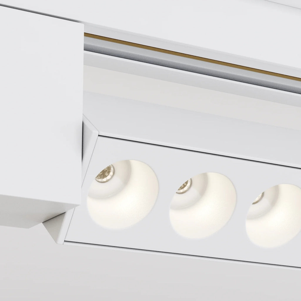 Maytoni Faretto moderno UNITY Points Rot 1 luce LED integrato bianco alluminio
