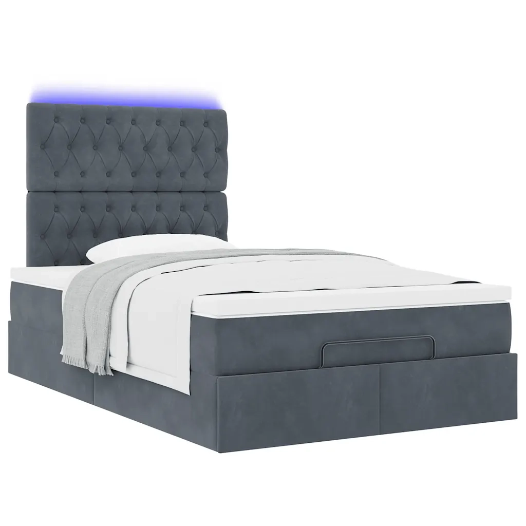 Struttura Letto Pouf con Materassi 120x200 cm Velluto 3314385