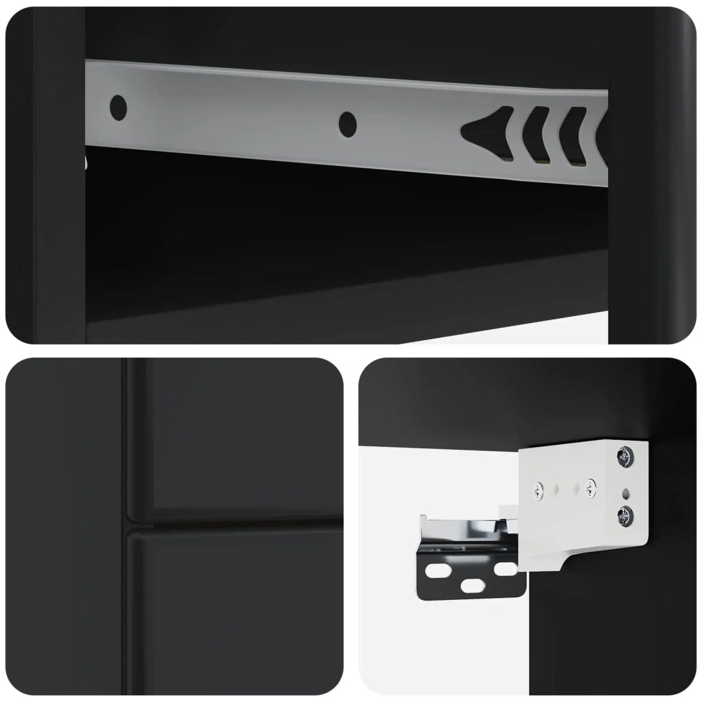 Mobiletto da notte a muro 2 pcs Nero 34,5 x 33 x 40 cm 899148