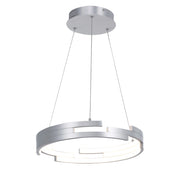 Italux sospensione Velar LED 60W 3000K Ø40 argento bianco