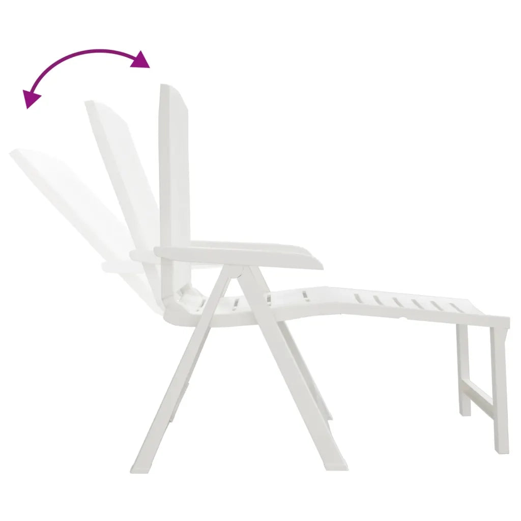 Lettino Prendisole Bianco in Plastica 364705
