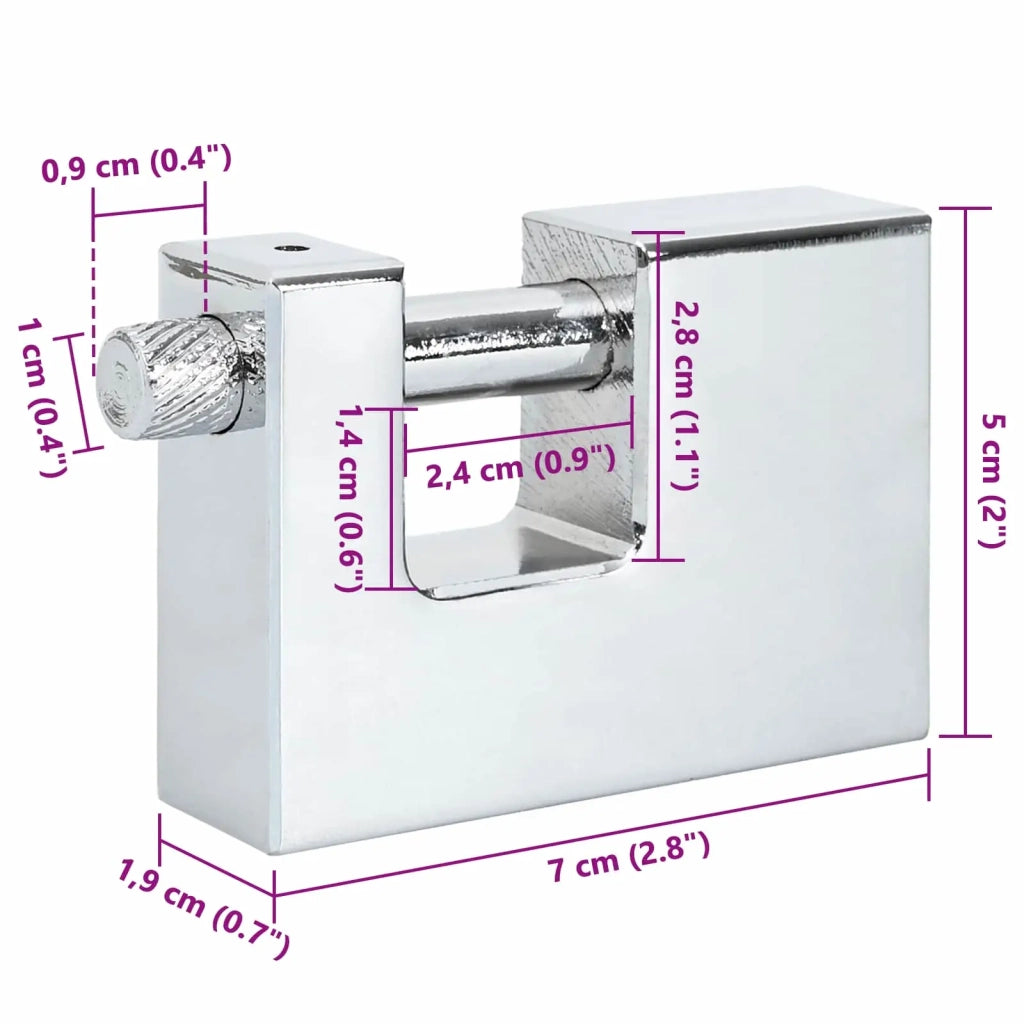 Lucchetto 12 pcs Argento Acciaio 42020737