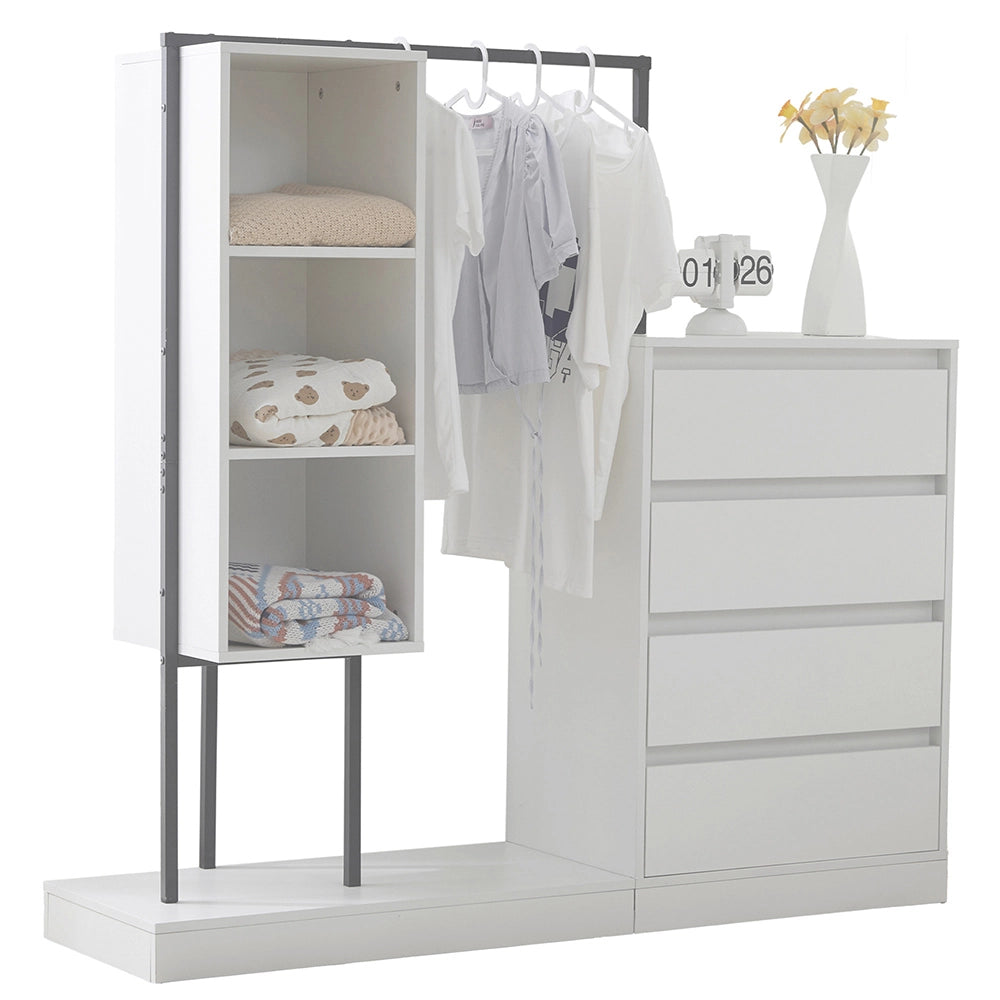 Comò - Xylo - 4 cassetti bianco 140x40x135cm