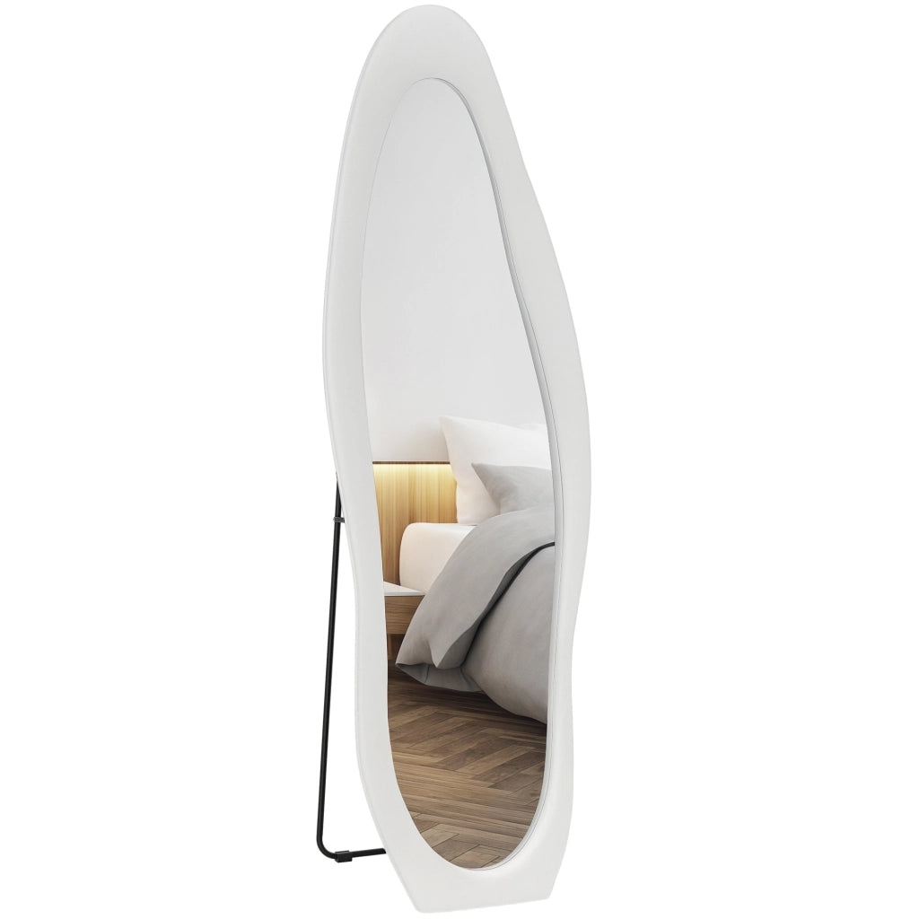 Specchio da Terra ¨C Xylo ¨C Forma Ondulata 160x50cm Bianco