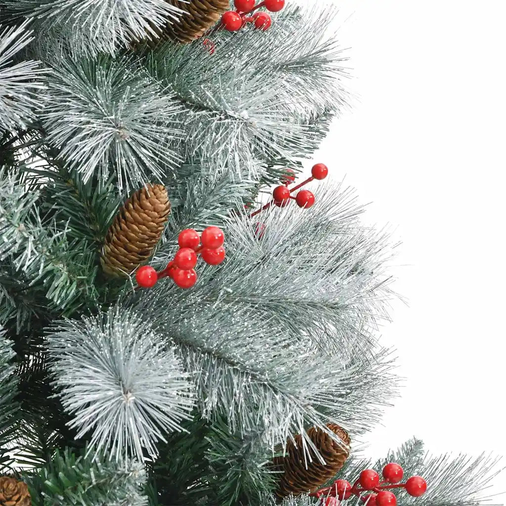 Albero di Natale artificiale Verde e bianco 210 cm 3395189