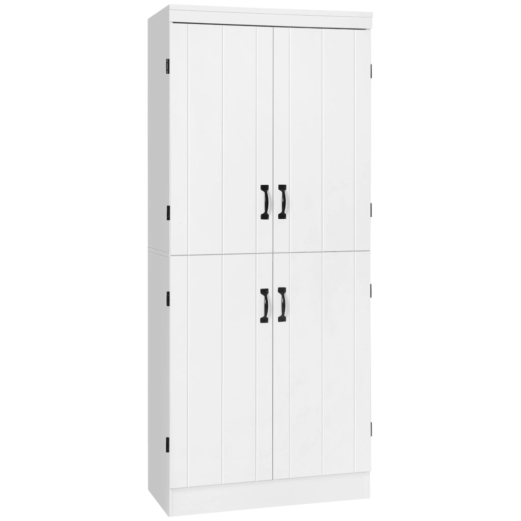 Credenza moderna con 4 ante e 6 ripiani ¨C Xylo ¨C Bianco 76x40x177 cm