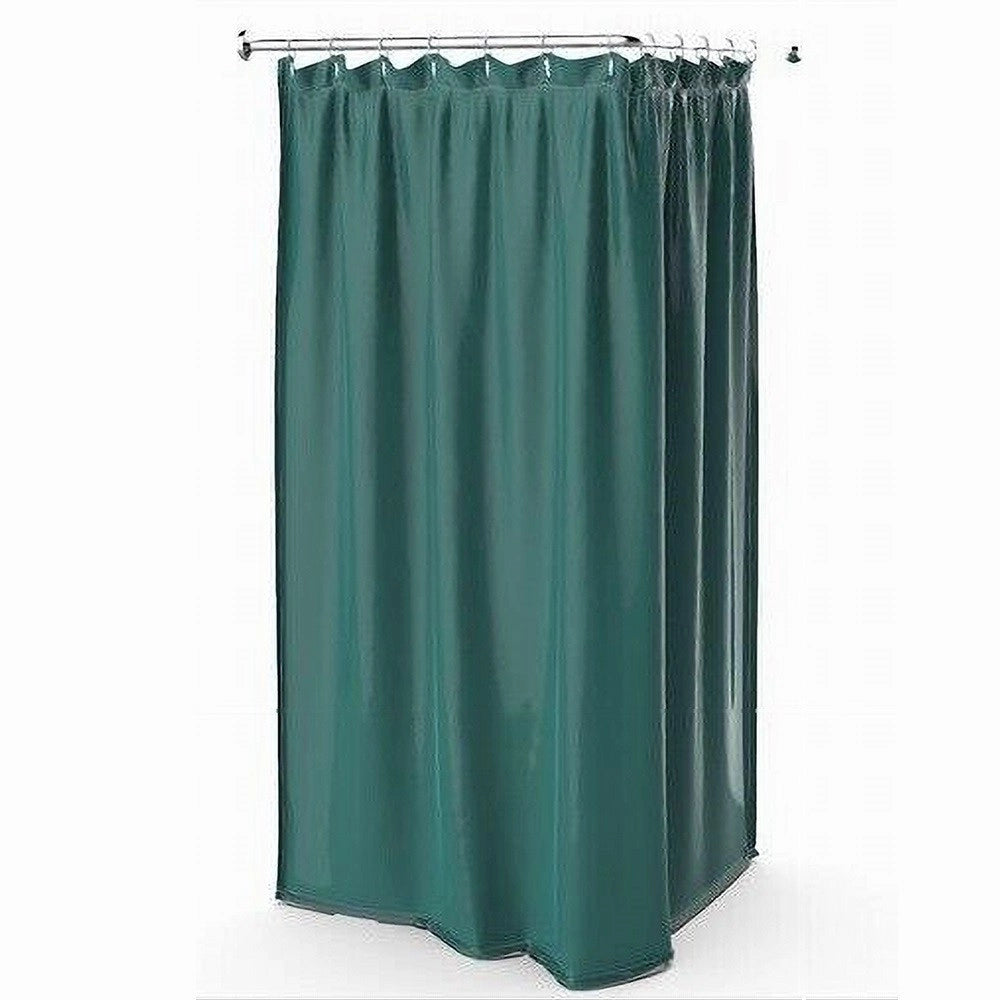 Trade Shop - Tenda Doccia Antimuffa Impermeabile 180x200cm Con Anelli Bagno Verde Scuro 69974 -