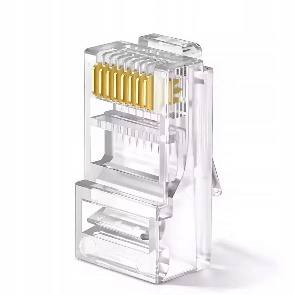 Connettori RJ45 Cat. 5e EuroNet – 100 Pezzi | Rame Puro | 8P8C | Compatibile con Cavi UTP | LAN e Pannelli Patch