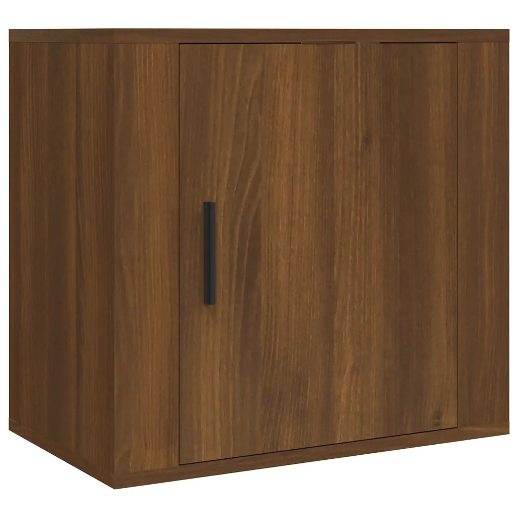 Comodino a Muro Rovere Marrone 50x30x47 cm 816878