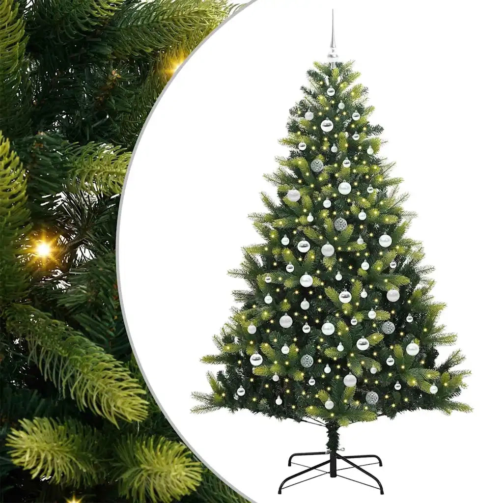 Albero di Natale Artificiale a Cerniera con 300 LED 210 cm 3396005