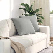 Cuscini da Divano 2 pz-Set di 2 Cuscini per Sofa Grigio chiaro 50 x 50 cm Tessuto 557208