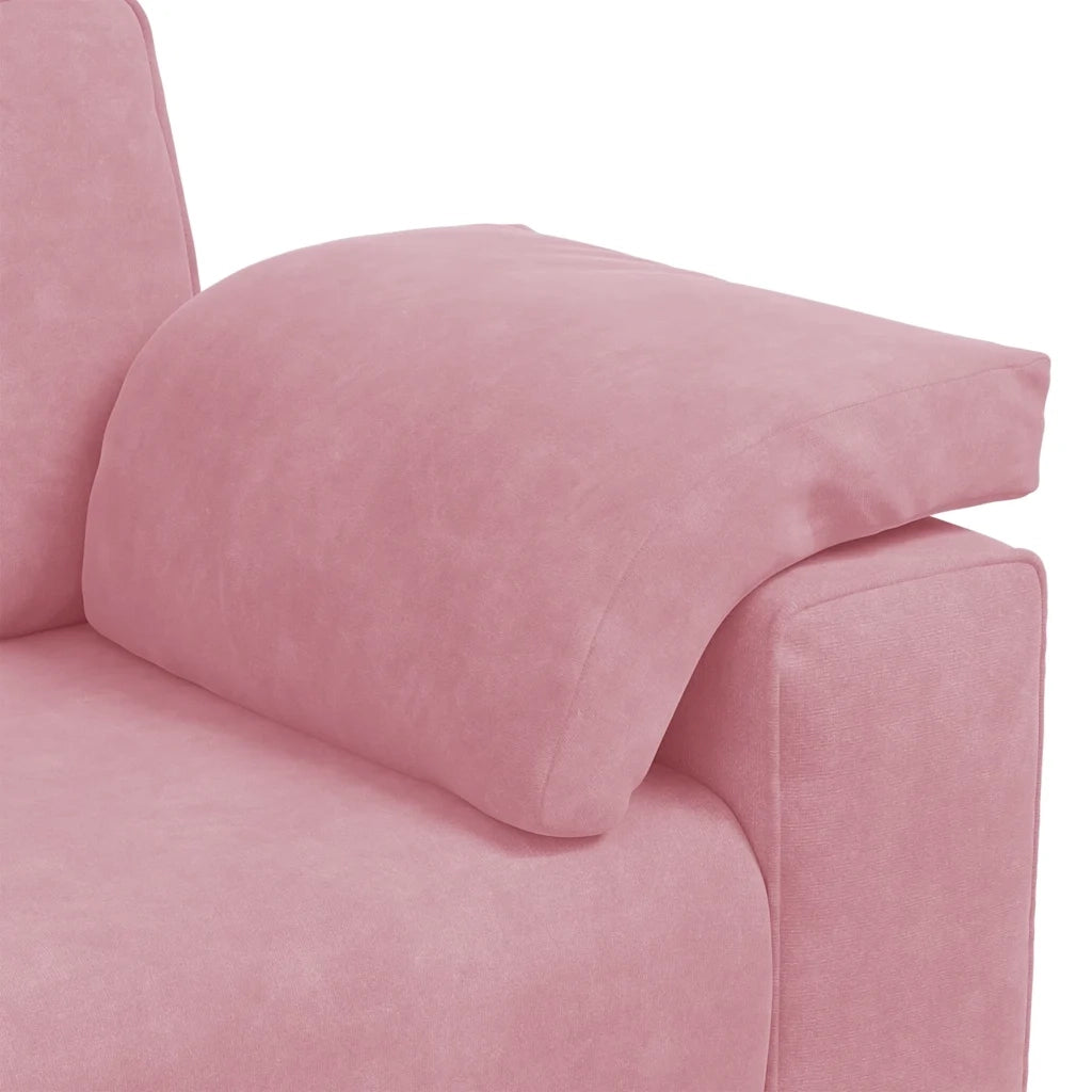 Divano Divanetto Rosa 160x77x82 cm in Velluto 4105260