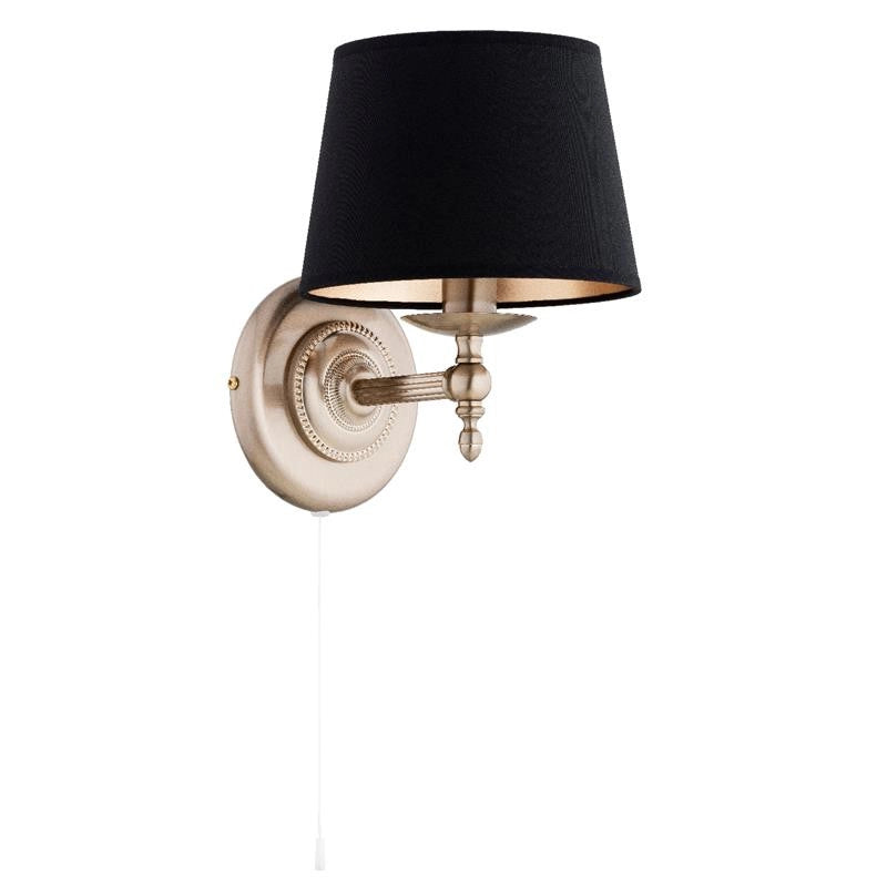 Applique Roksana classica decorativa oro/nero 1xE14 10W Alfa