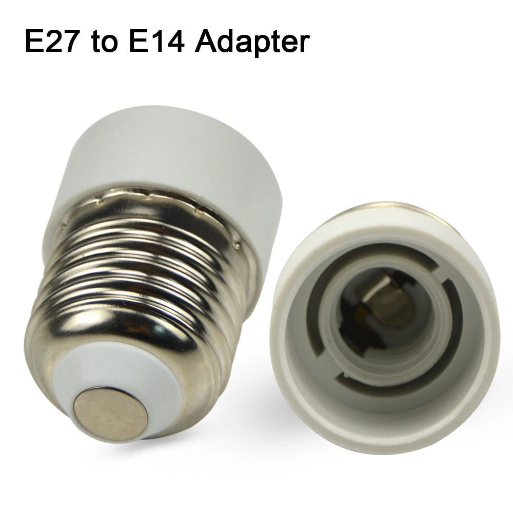 Trade Shop - Adattatore Portalampade Porta Lampada Attacco E27 E14 Da E14 A E27 Gu10 B22 -       -da E27 A E14-