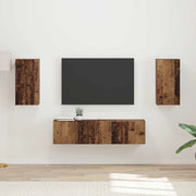 Set mobile TV 4 pcs Legno vecchio Legno multistrato 3409157
