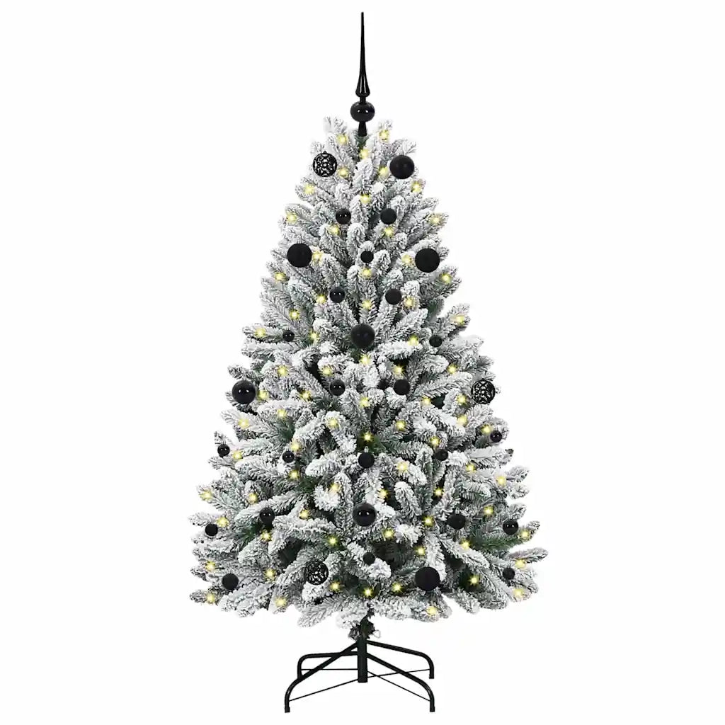 Albero di Natale artificiale con 150 LED Verde e Bianco 150 cm 3395740