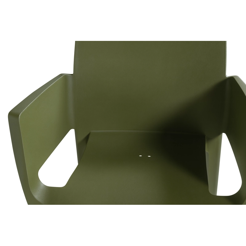 Lot de 4 chaises de jardin empilables EVELYN - Noir