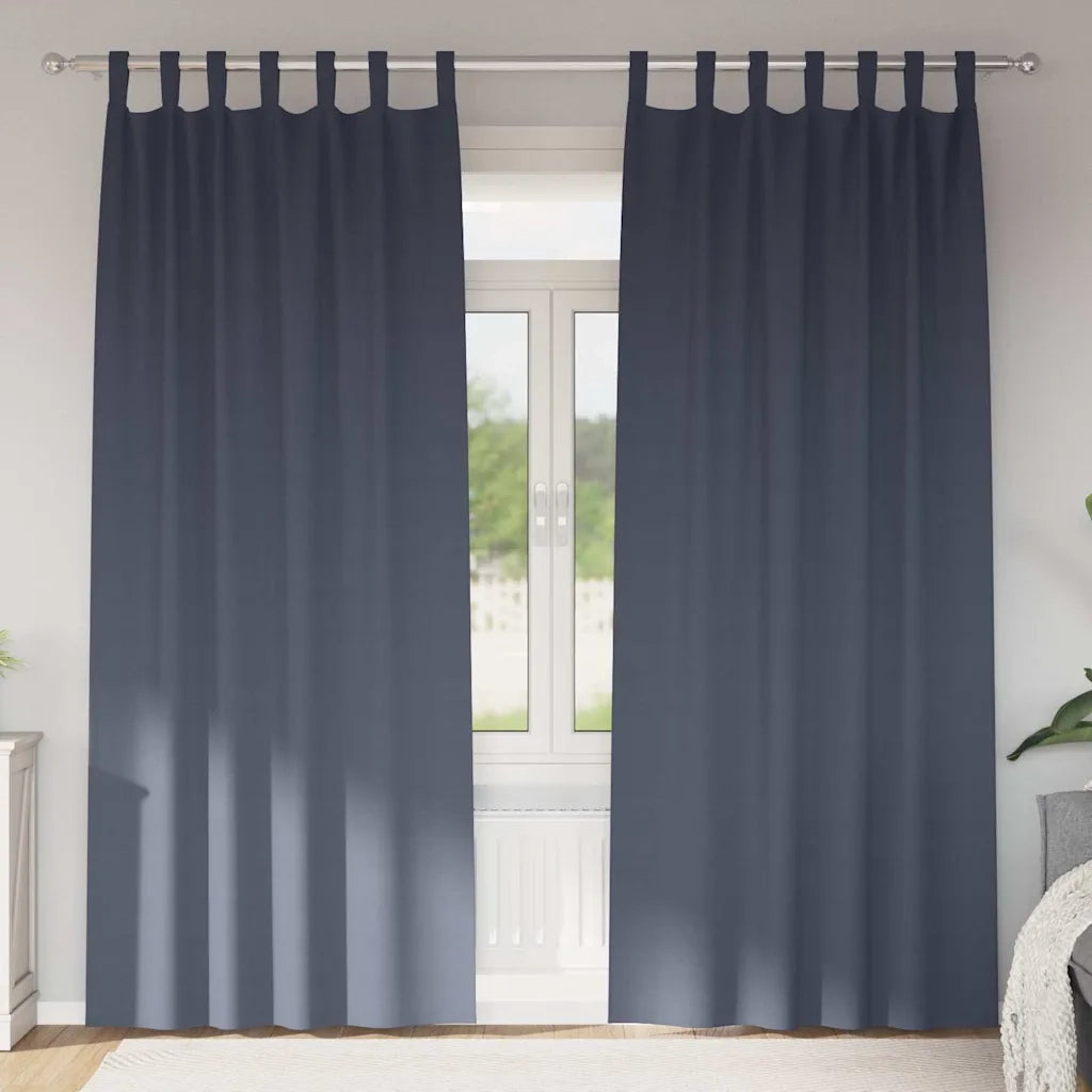Tende Blackout con Anelli 2 pcs Antracite 260 x 140 cm 4107562