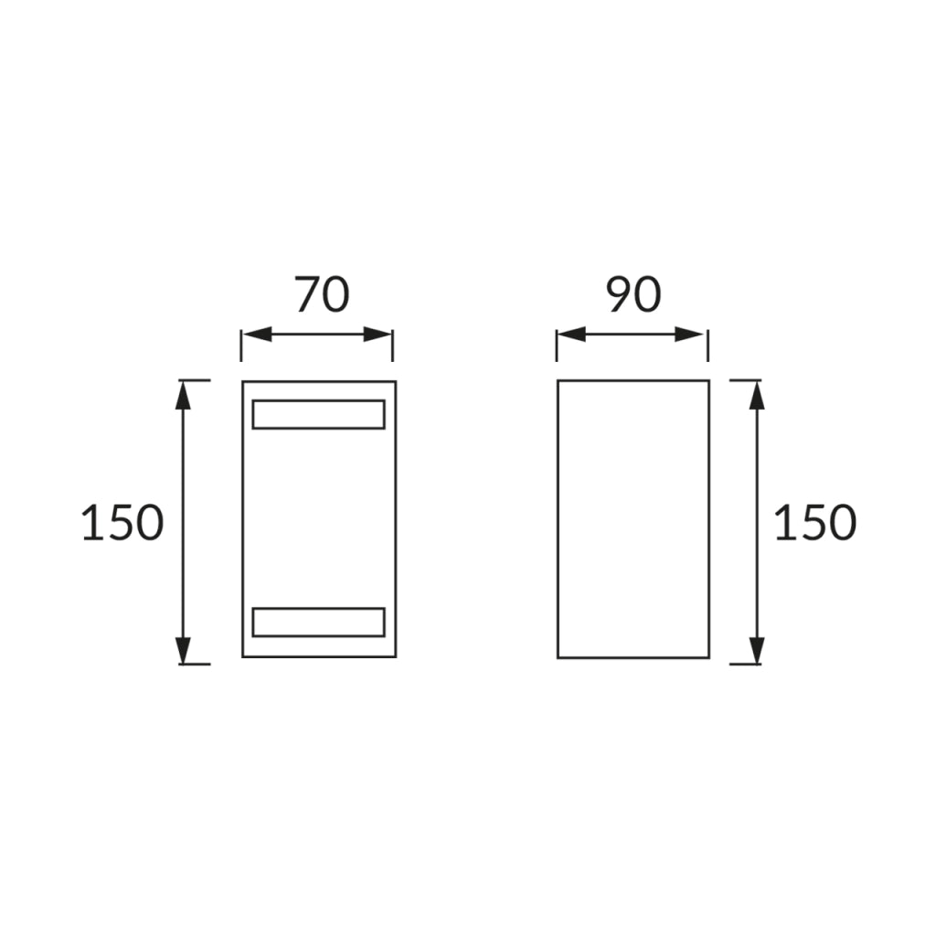 Applique esterna nera su/giù 2xGU10 35W IP54 FOREST Struhm