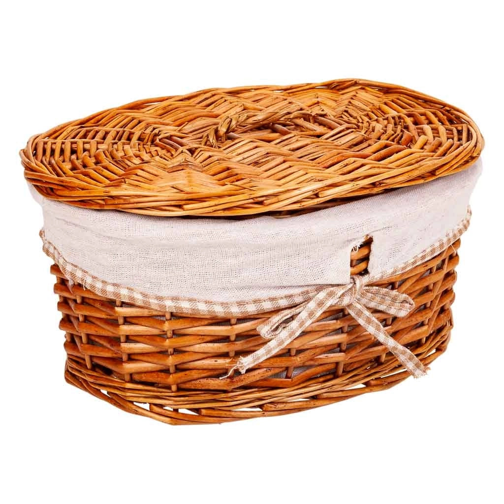 Set di 2 scatole in vimini marrone