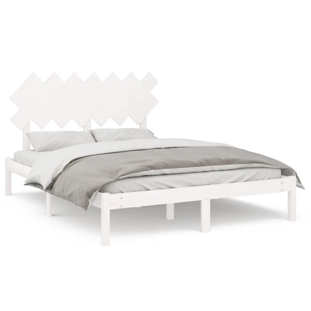 Giroletto Bianco 140x190 cm 4FT6 Double in Legno Massello 3104849