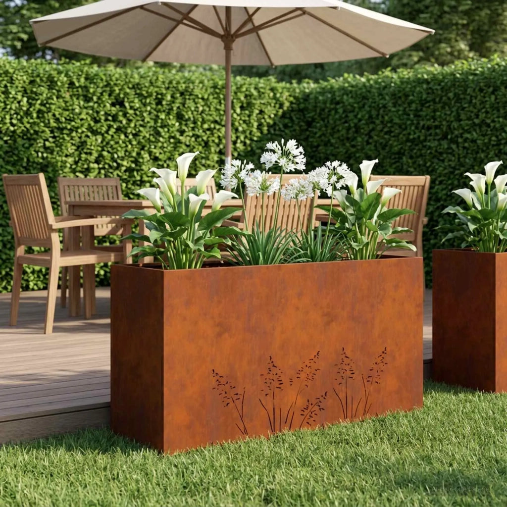 Vaso da giardino Ruggine 100 x 30 x 49 cm Acciaio Corten 8005874