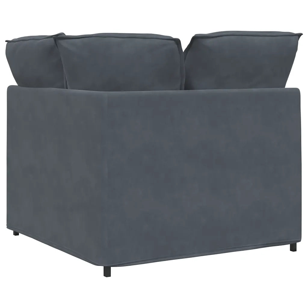 Divano da Giardino-Modulo Angolare Divano Modulare con Cuscini Grigio Scuro 100 cm 212247