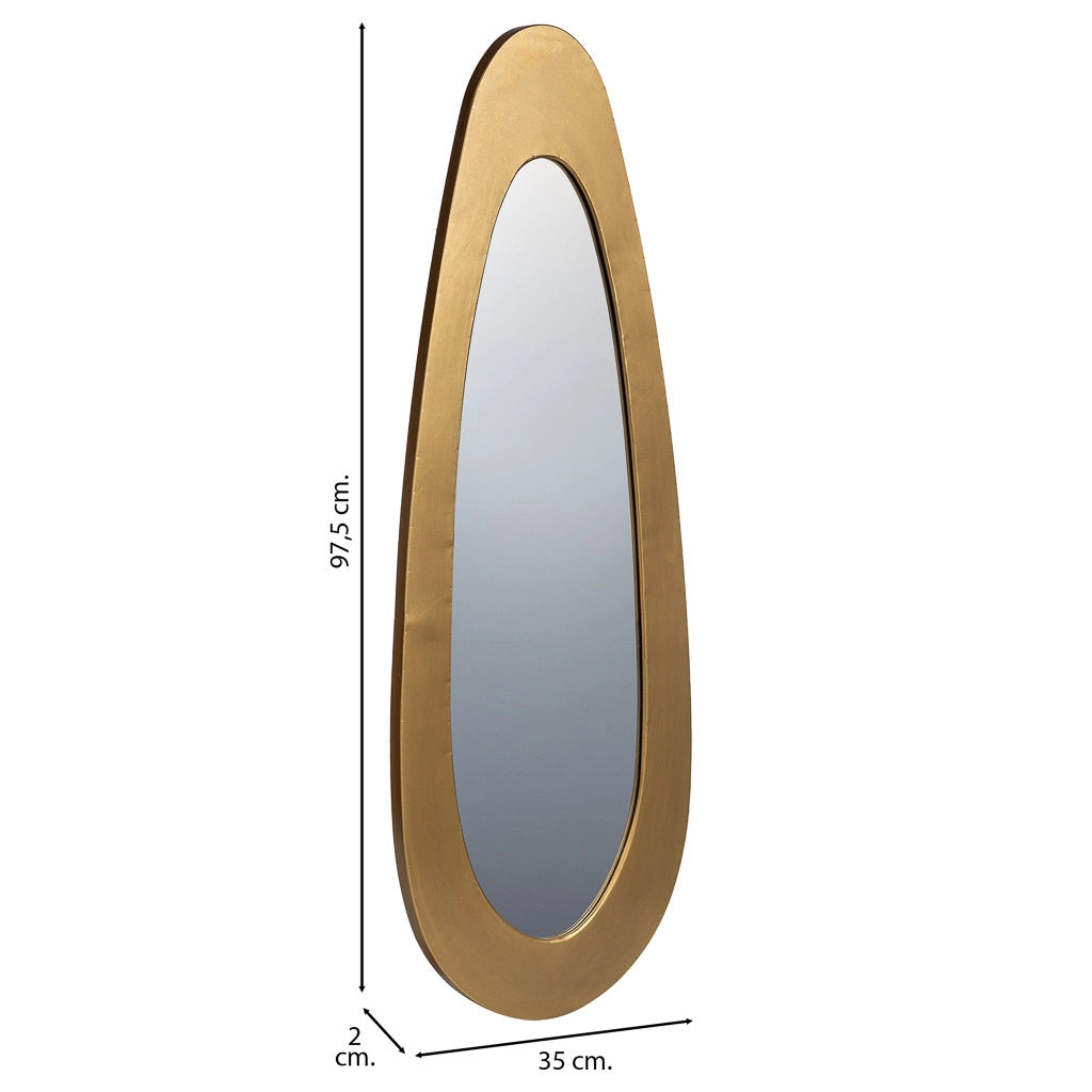 Specchio parete metallo 97.5x35x02h cm