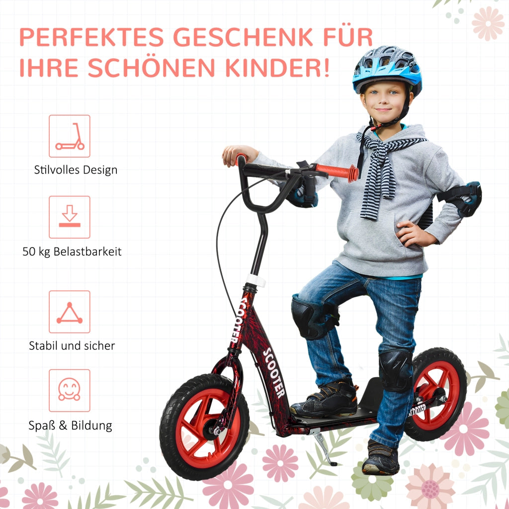 Monopattino per bambini regolabile in altezza ¨C Minimal ¨C Rosso, acciaio, plastica