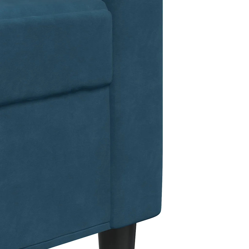 Divano a 2 Posti-Sofa 2 Posti Blu 120 cm in Velluto 659431