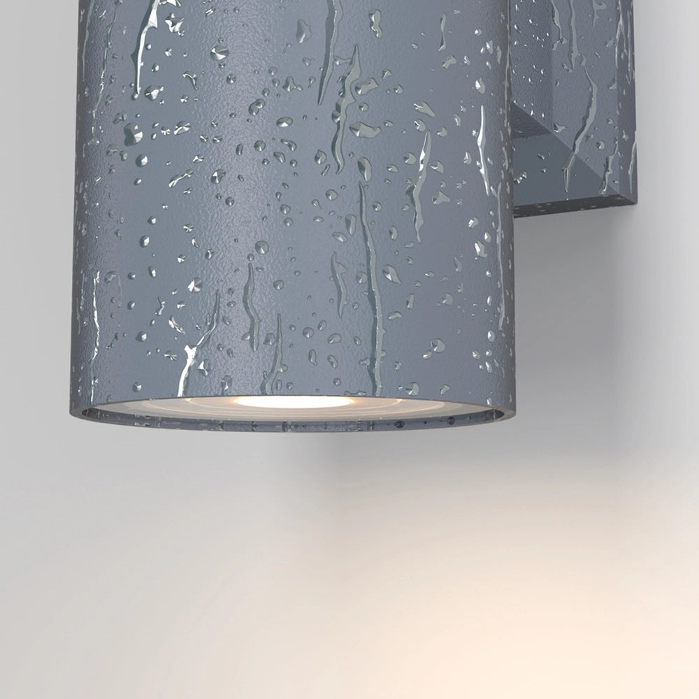 Maytoni Lampada da parete moderna Bowery 2 luci GU10 IP54 grigio alluminio