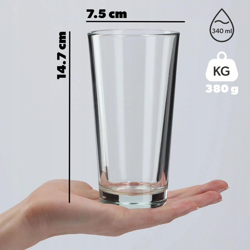 Set di 8 bicchieri KADAX da 340 ml per bevande, bibite e acqua.