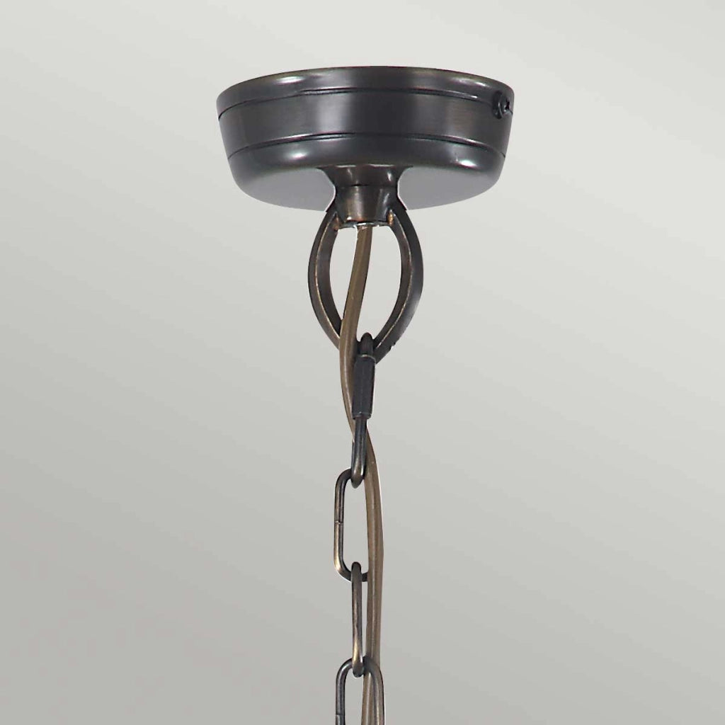 Lampada sospesa esterna rétro ottone E14 Elstead Mansion