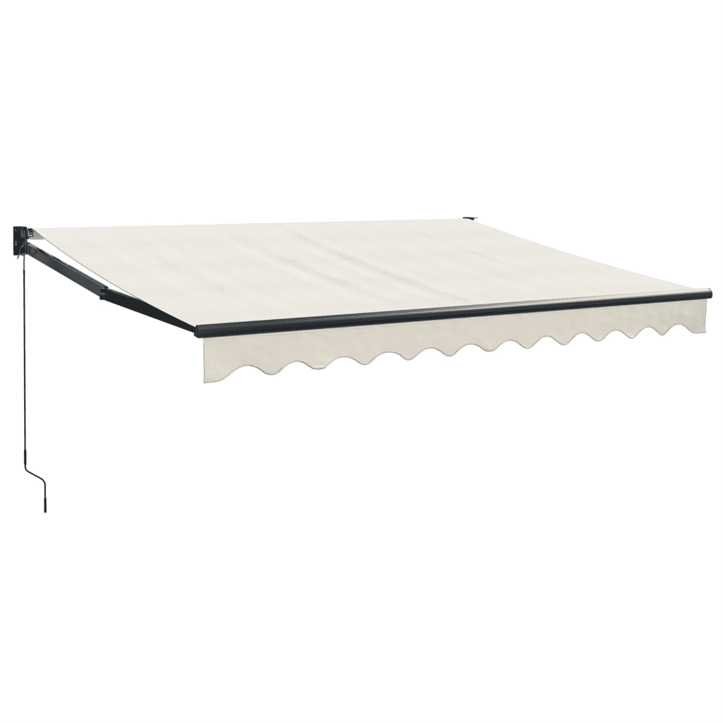 Tenda da Sole Retrattile-Tenda parasole per Patio Crema 3,5x2,5 m in Tessuto e Alluminio 235977