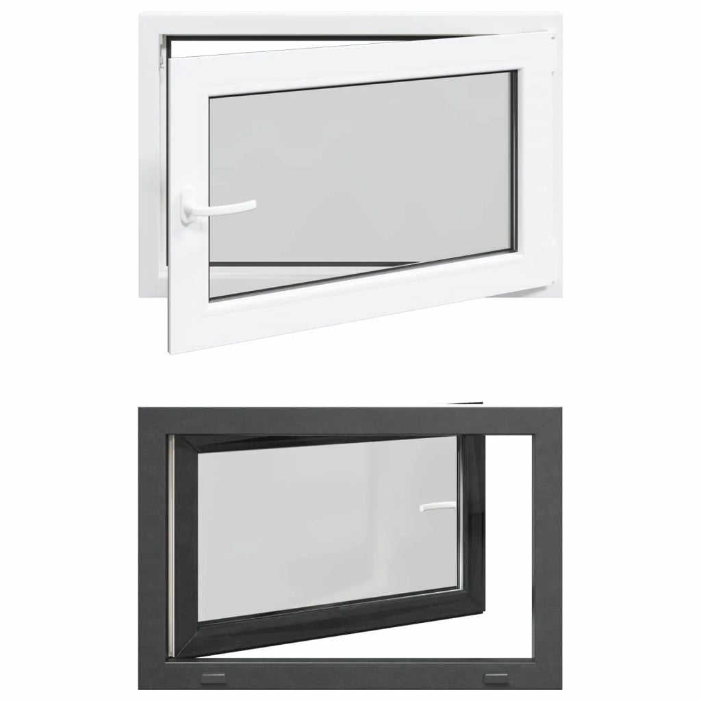 Finestra per Soffitta RISOR 80 x 70 cm PVC e Vetro Antracite CFW4889515