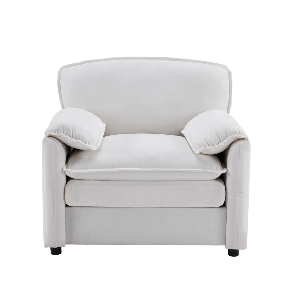Divano singolo bianco vintage - Zephmum - Tasca doppia lato per spazio ridotto