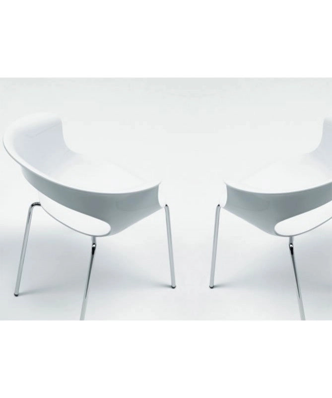 POLTRONA MISS B SET DA 4 ANTISHOCK POLICARBONATO MADE IN ITALY SCAB DESIGN - Trasparente rosso 140