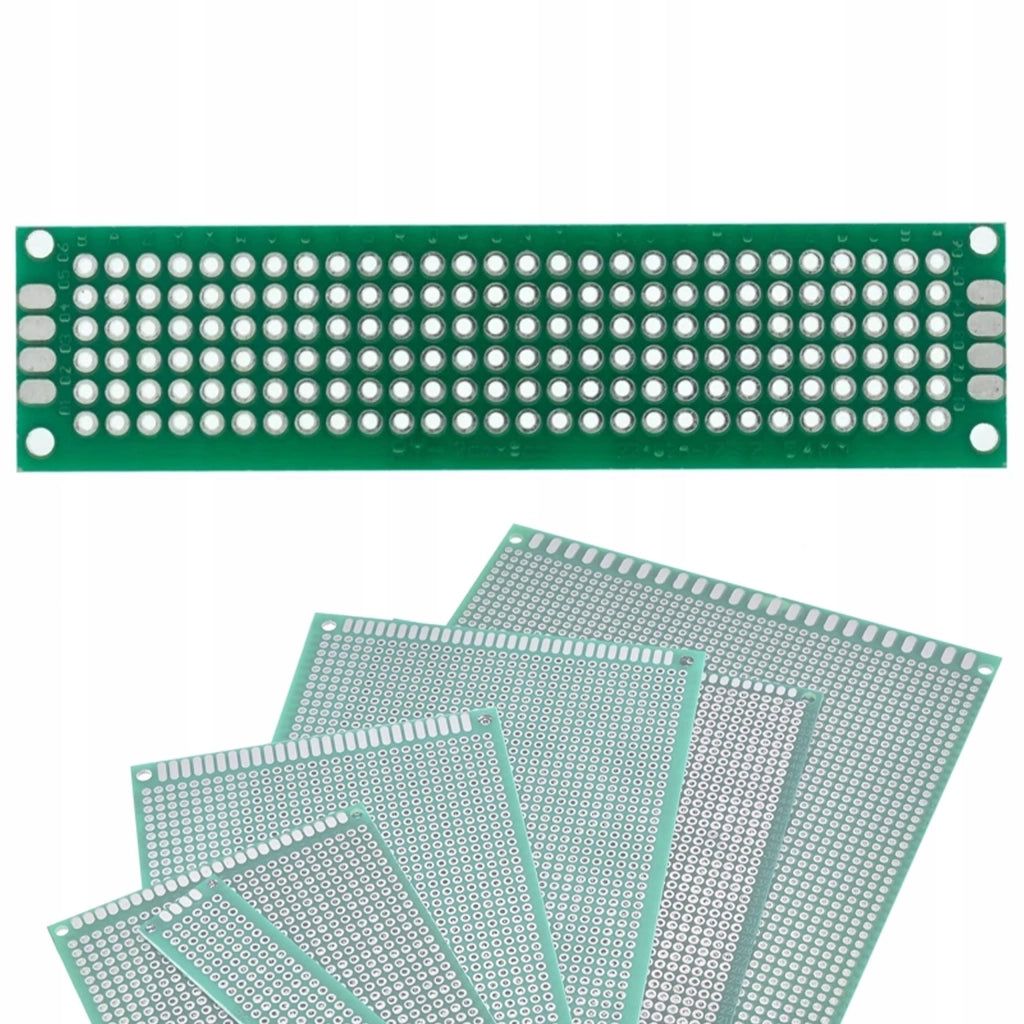 Piastra Prototipo Universale Doppia Faccia 20x80 mm – Fori 2,54 mm | Montaggio THT | Ideale per Circuiti Elettronici