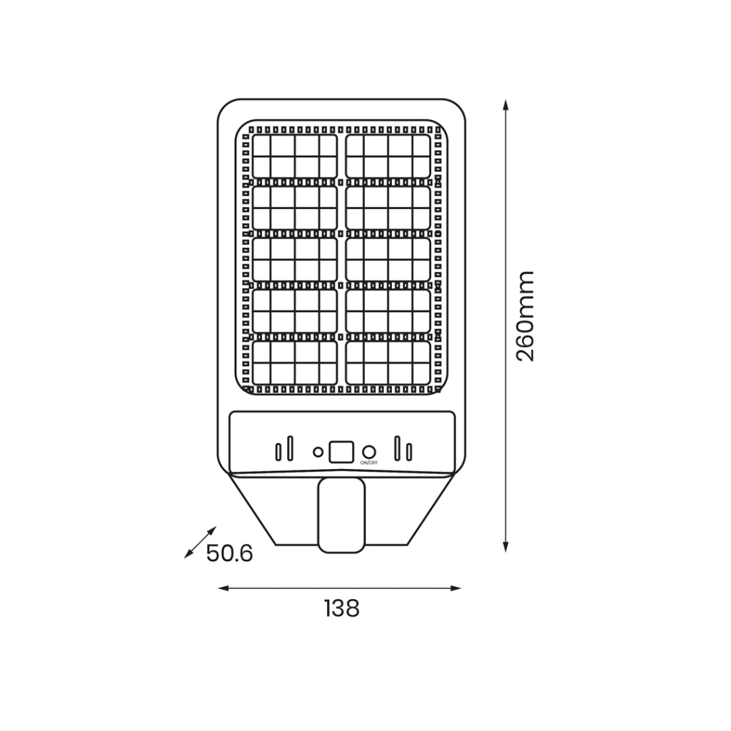 Lanterna solare Kers Eko-Light LED 50W 500lm 6500K nera
