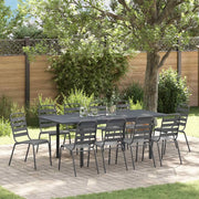 Set da Pranzo per Giardino 11 pcs Antracite