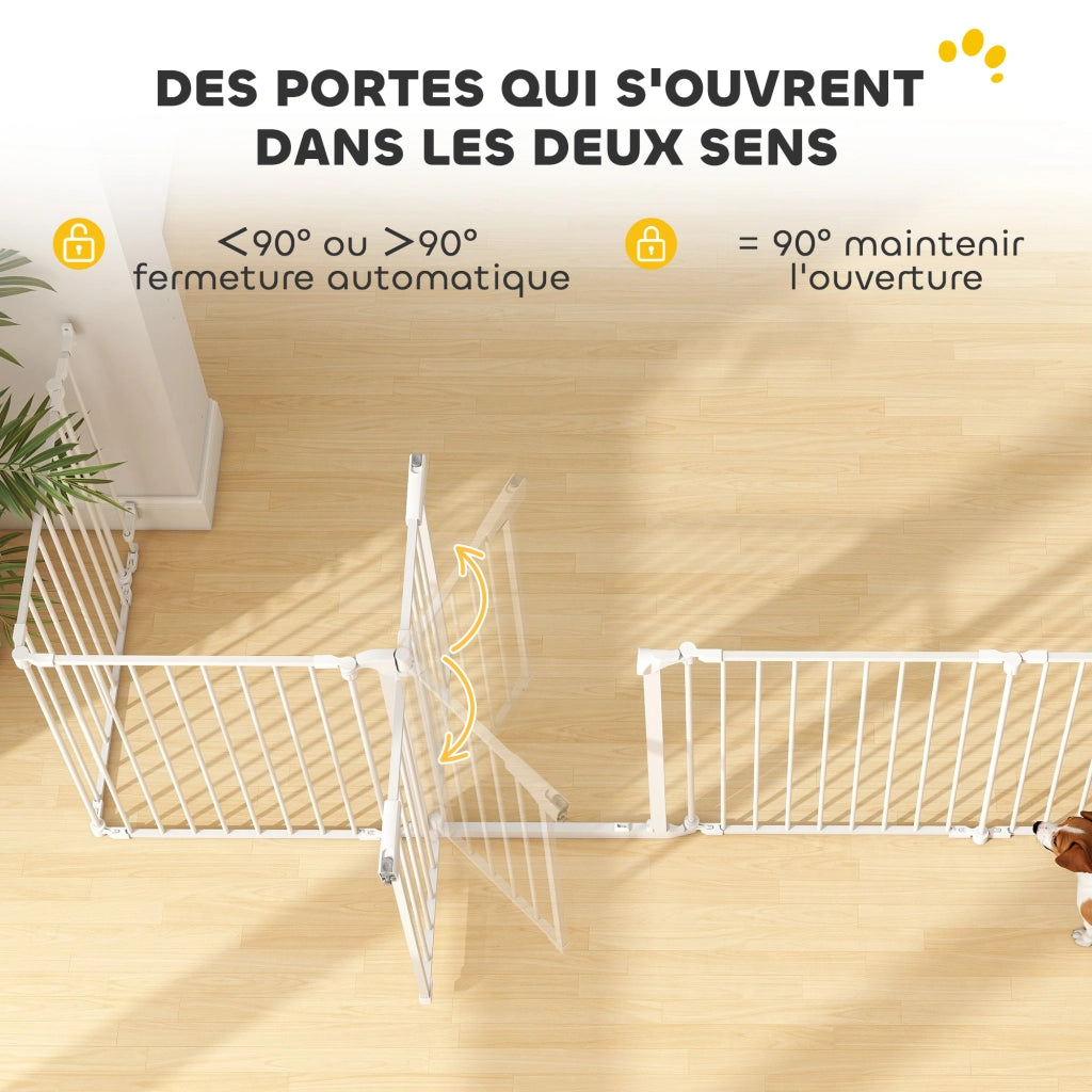 Recinto Sicurezza per Bambini e Cani ¨C Minimal ¨C 6 Pannelli 61x75 cm Bianco